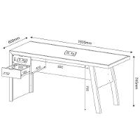 Mesa Para Escritório Com 02 Gavetas Me4122 Amêndoa - Tecno Mobili - 6
