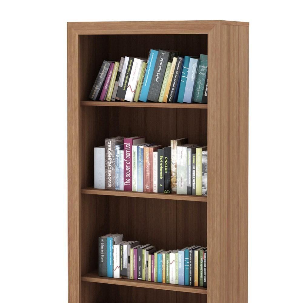 Estante Livreiro Multiuso 4 Prateleiras Me4104 Amêndoa - Tecno Mobili - 3