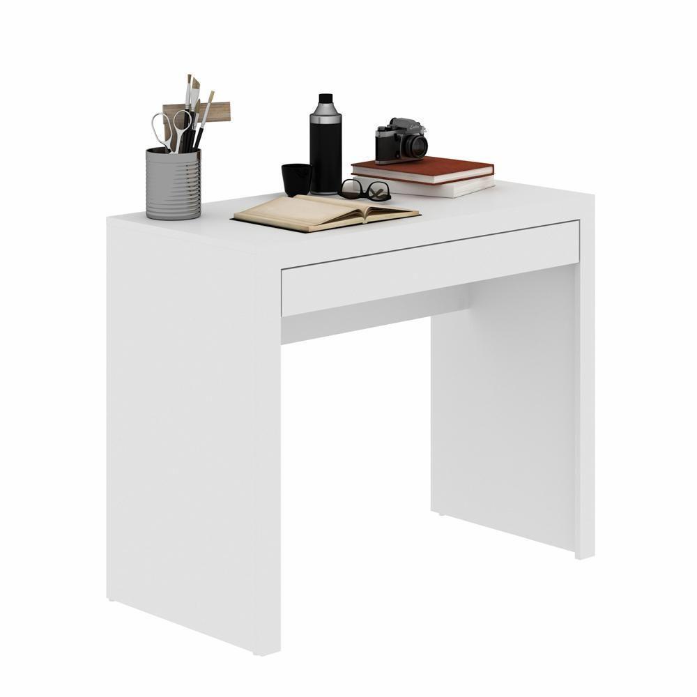 Mesa Para Home Office Com Gaveta Me4107 Branco - Tecno Mobili - 1