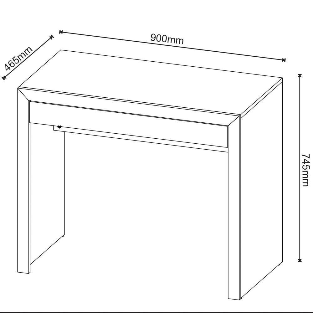 Mesa Para Home Office Com Gaveta Me4107 Branco - Tecno Mobili - 4