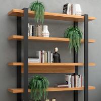 Estante Alta Estilo Industrial 5 Prateleiras F10 Freijó-preto Fosco - Pradel - 3