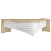 Mesa Diretor Em L Lado Esquerdo 200x180cm Corp A06 Carvalho-branco - Mpozenato - 1