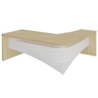 Mesa Diretor Em L Lado Esquerdo 200x180cm Corp A06 Carvalho-branco - Mpozenato - 6