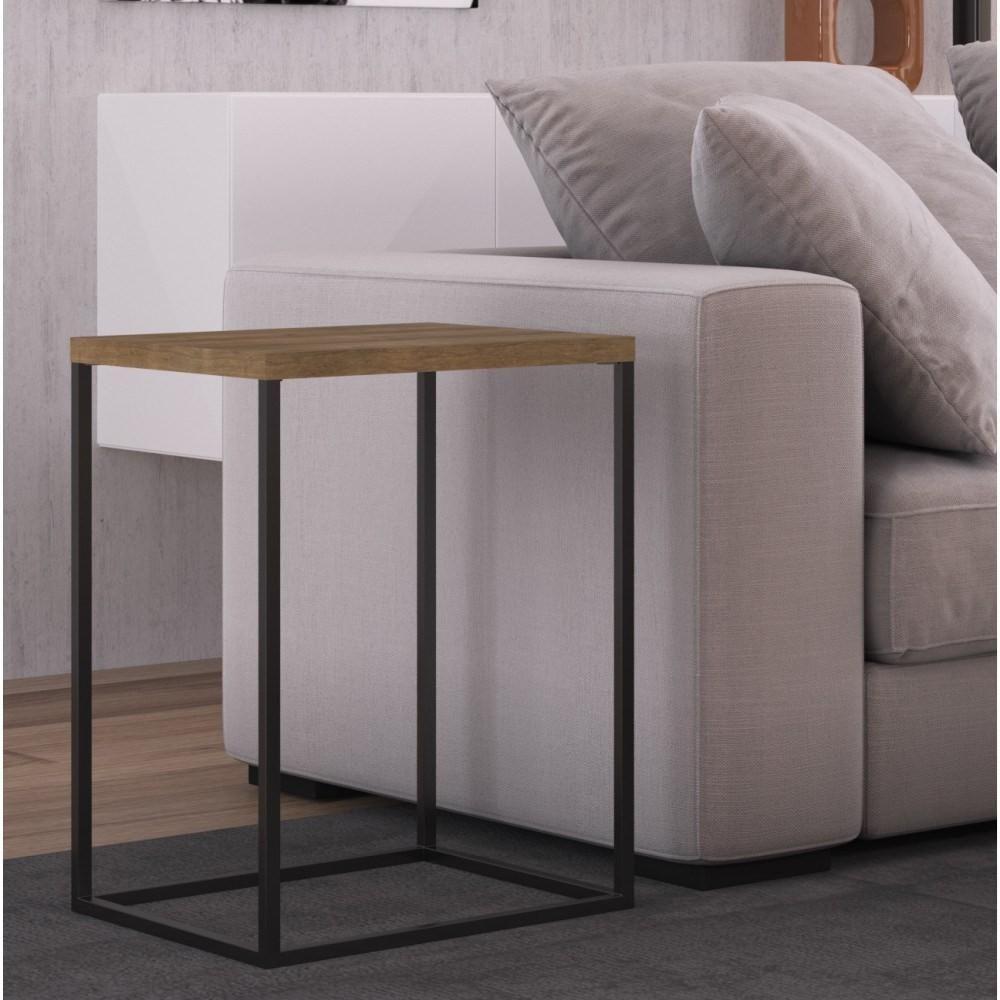 Mesa Lateral Alta Cube 24804 Vermont-preto - Artesano - 2