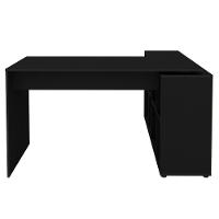 Mesa Escrivaninha Em L 140x130cm 8 Nichos Eron A06 Preto - Mpozenato - 8