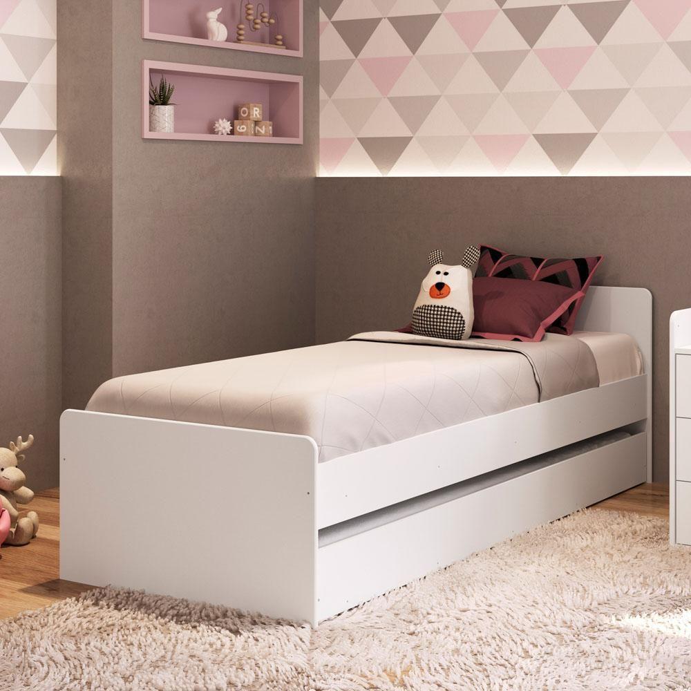 Berço Mini Cama Com Auxiliar Certificado Pelo Inmetro Bb690 Branco - Completa Móveis - 3
