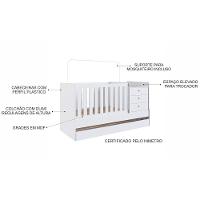 Berço Mini Cama Com Auxiliar Certificado Pelo Inmetro Bb690 Branco - Completa Móveis - 5