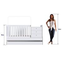 Berço Mini Cama Com Auxiliar Certificado Pelo Inmetro Bb690 Branco - Completa Móveis - 6