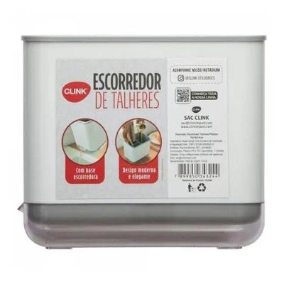Escorredor De Talheres Plástico Com Base - Clink