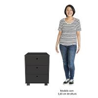 Mesa Escrivaninha Lux Industrial E Gaveteiro Com Rodízios Nil A06 Freijó-preto - Mpozenato - 8