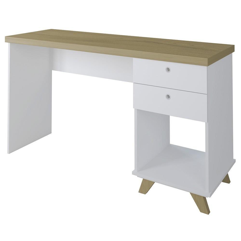 Mesa Escrivaninha 135cm Elai E Balcão 1 Porta 3 Gavetas Merano A06 Olmo-branco - Mpozenato - 10