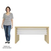 Conjunto Escritório 3 Peças Mesa 158cm Corp A06 Carvalho-branco - Mpozenato - 3