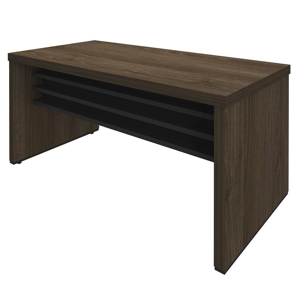 Conjunto Escritório 3 Peças Mesa 158cm Corp A06 Charuto-preto - Mpozenato - 2
