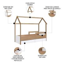 Cama Infantil Casinha Com 2 Gavetas Infix C06 Branco-aveiro - Mpozenato - 8