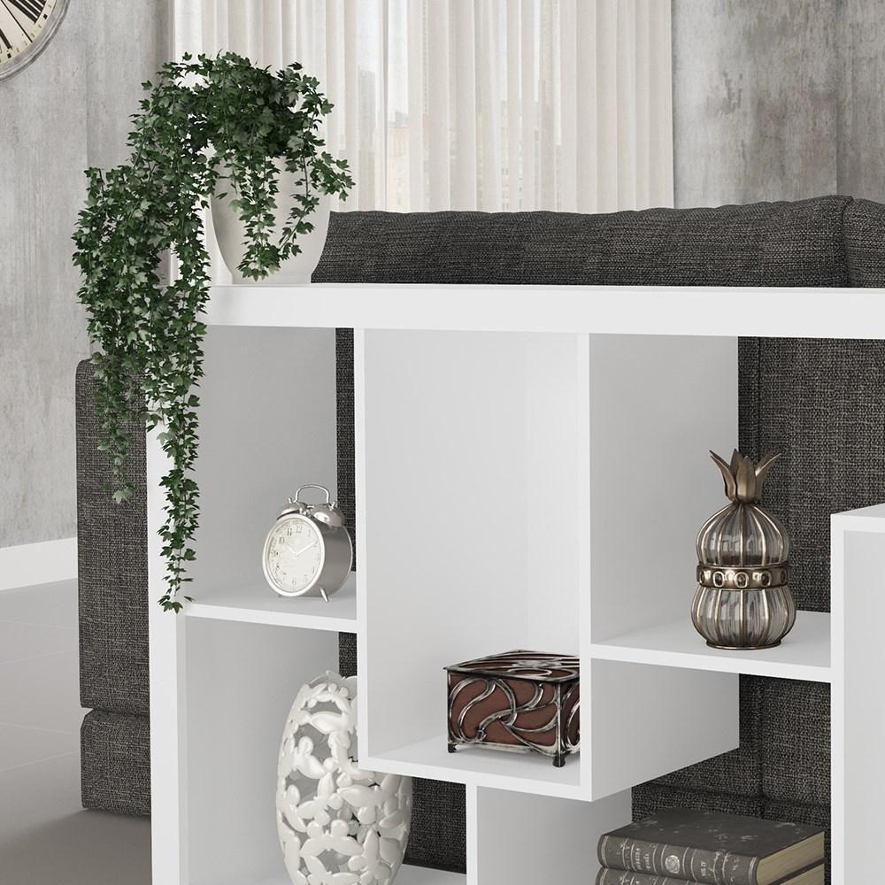 Estante Livreiro Multiuso Com Nichos E1712 Branco - Tecno Mobili - 3