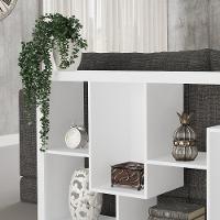 Estante Livreiro Multiuso Com Nichos E1712 Branco - Tecno Mobili - 3