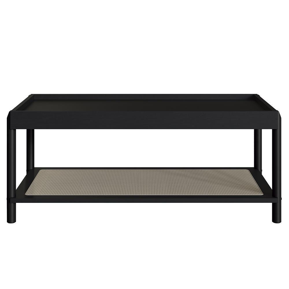 Mesa De Centro Para Sala Pés Madeira Arlo A10 Nero-preto - Mpozenato - 5