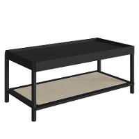 Mesa De Centro Para Sala Pés Madeira Arlo A10 Nero-preto - Mpozenato - 1