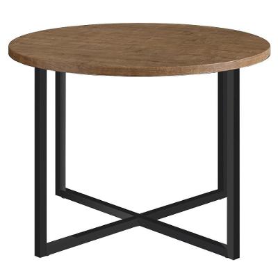 Mesa De Centro Redonda Média Volpi 27857 Vermont Base Preta - Artesano