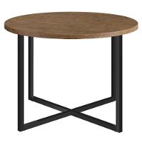 Mesa De Centro Redonda Média Volpi 27857 Vermont Base Preta - Artesano - 1