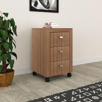 Gaveteiro 3 Gavetas Com Rodízios Me4108 Amêndoa - Tecno Mobili - 2