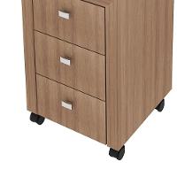 Gaveteiro 3 Gavetas Com Rodízios Me4108 Amêndoa - Tecno Mobili - 3