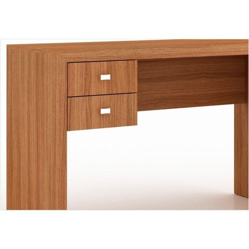 Mesa Para Escritório 02 Gavetas Me4123 Amêndoa - Tecno Mobili - 2