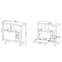 Balcão Adega 1 Porta Ad5002 Rústico - Tecno Mobili - 6