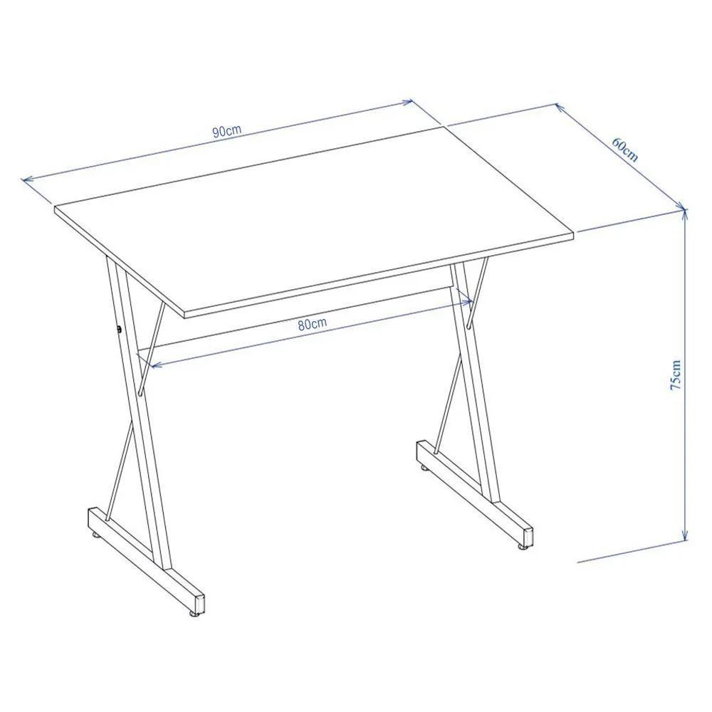 Mesa Para Computador Escrivaninha Zetta 90cm Preto - Fit Mobel - 4