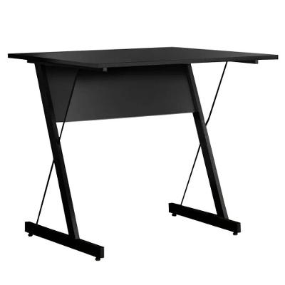 Mesa para Computador Retangular Zetta Moderno em MDF 90cm Preto para Home Office