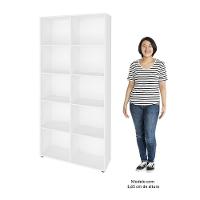 Mesa Escrivaninha Em L Link E Estante Livreiro 90x187cm Lean A06 Branco - Mpozenato - 8