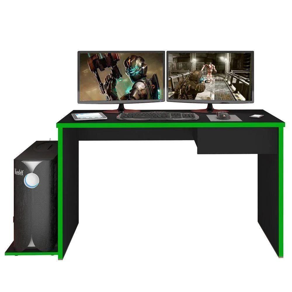 Mesa Gamer Para Computador E Estudo Gelius M09 Preto-verde - Mpozenato - 1