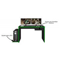 Mesa Gamer Para Computador E Estudo Gelius M09 Preto-verde - Mpozenato - 3