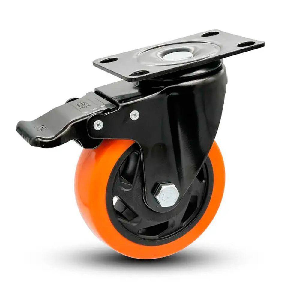 Kit 4 Rodas Rodinhas Giratórias Reforçada 40mm 1,5 Pol Com Trava - 7