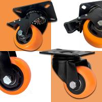 Kit 4 Rodas Rodinhas Giratórias Reforçada 40mm 1,5 Pol Com Trava - 5