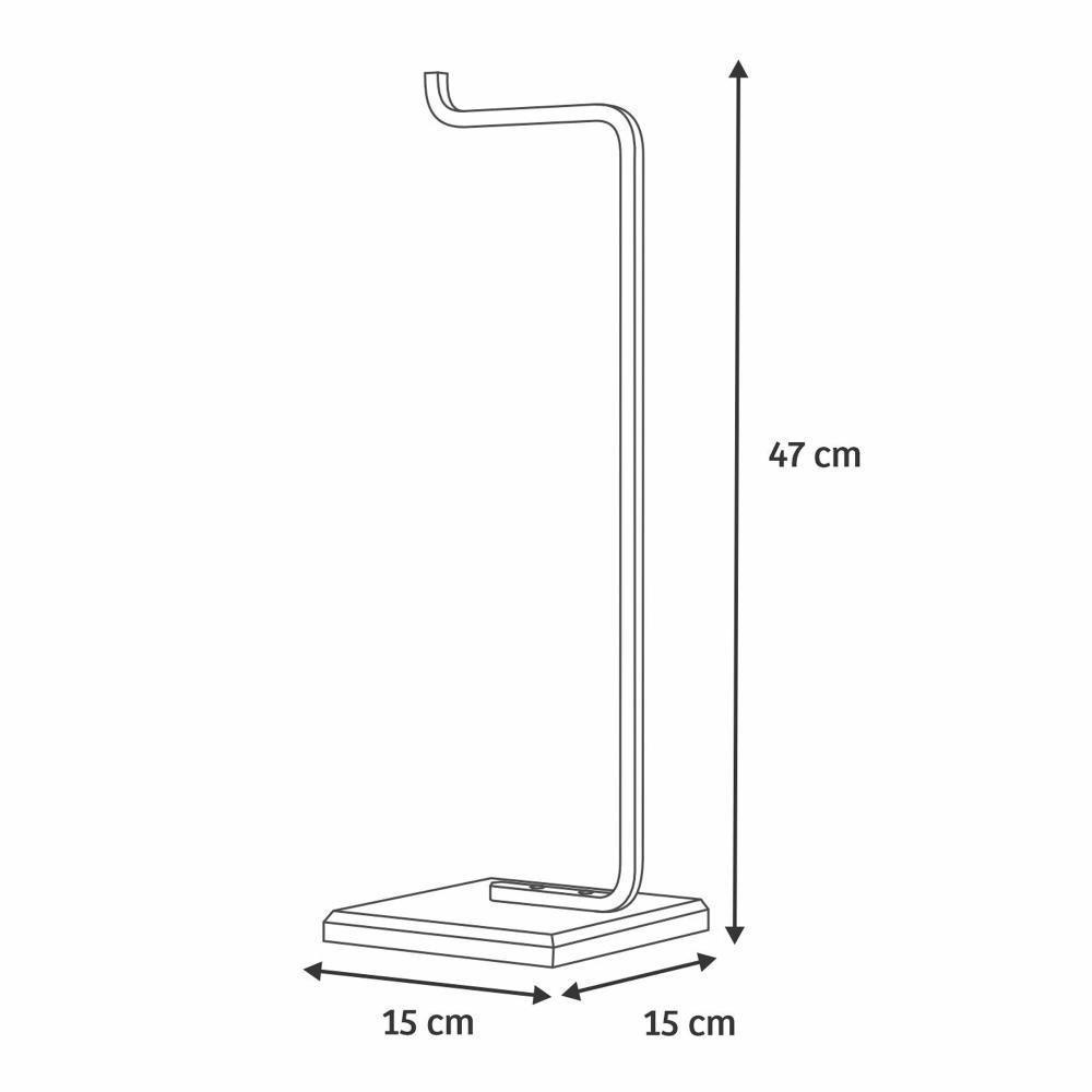 Porta Papel Higiênico De Chão Glam Base De Madeira D09 Preto - Mpozenato - 4