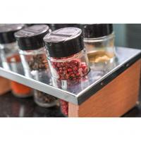 Kit Porta Tempero Condimentos Cozinha - Suporte Com 6 Potes Em Vidro Essence - 3