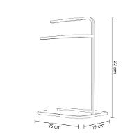 Porta Toalha De Rosto Para Pia Luxe Em Aço D09 Preto - Mpozenato