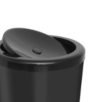 Lixeira Com Tampa Basculante Para Banheiro Cozinha 5litros Haus - Preta - 3
