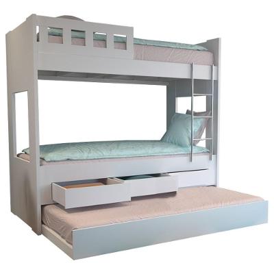 Treliche 3 Gavetas Com Escada Metalizada Faces F04 Branco - Mpozenato