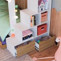 Treliche Infantil Com Escada E Nichos Infix C06 Branco-aveiro - Mpozenato - 6