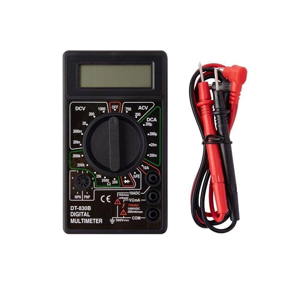 Multímetro Digital Profissional Portátil Com Cabo Teste Hutz - 5