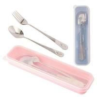 Kit Garfo E Colher Infantil Talher Aço Inox Plástico Ck6503 - 1