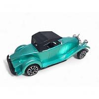 Carrinho Miniatura Antigo Clássico Fricção Colecionável 24cm Verde Metálico Jr0867