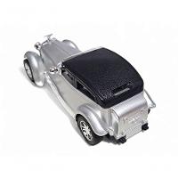 Carrinho Miniatura Antigo Clássico Fricção Colecionável 24cm Prata Jr0868 - 6