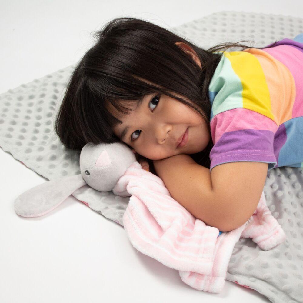 Cobertor Manta Macia Infantil 100% Poliéster Dupla Face Estampa De Onda Cor Rosa E Cinza - 3