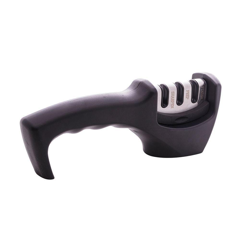 Afiador De Facas Em Aço Inox E Abs Black 20x5x7,5cm - 1