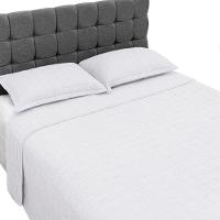 Cobre Leito Tecebem King Malha Lisa Em Matelasse 240 X 280cm Branco - 3