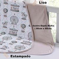 Cueiro Duplo Tecebem Baby Malha 100% Algodão Estampado Jean 80cm X 90cm Trigo - 4