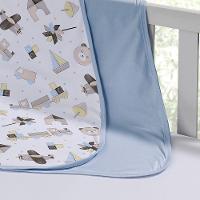 Cueiro Duplo Tecebem Baby Malha 100% Algodão Estampado Lipe 80cm X 90cm Azul - 2